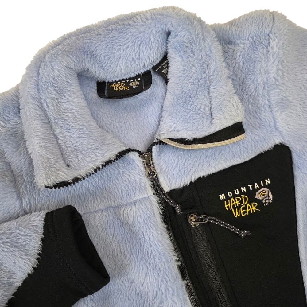 Mountain Hardwear Women's S‎ High Loft Polartec Fleece Jacket Light Blue Black